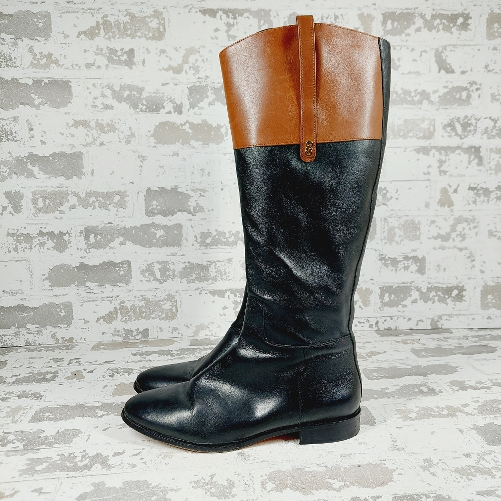 Cole Haan Black and Brown Equestrian style Boots